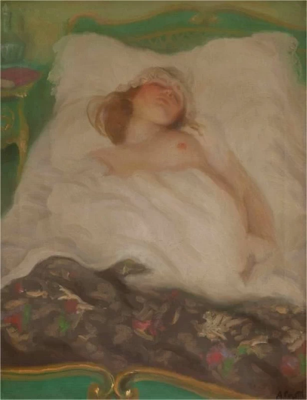 Nudo nel letto verde, 1915